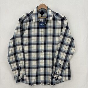 Jack Maverick Shirt Mens XL Blue Plaid Manhattan Poplin Long Sleeve Stitch Fix